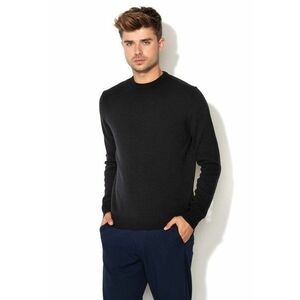 Pulover din lana virgina cu decolteu la baza gatului imagine