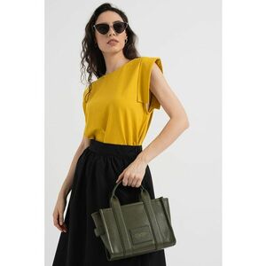 Tricou din bumbac cu decolteu la baza gatului imagine