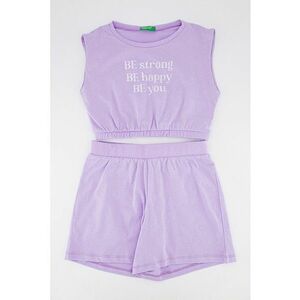 Set de pantaloni scurti si top crop din bumbac imagine