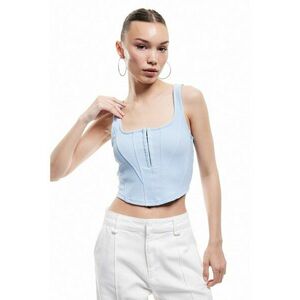 Top crop cu decolteu patrat imagine