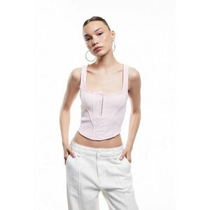 Top crop cu decolteu patrat imagine