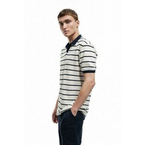 Tricou polo de bumbac in dungi imagine