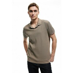 Tricou polo de bumbac cu striatii imagine