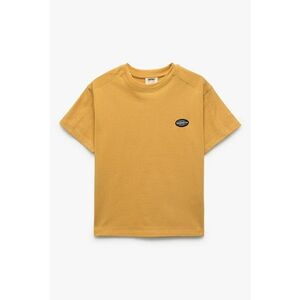 Tricou din bumbac cu decolteu la baza gatului imagine