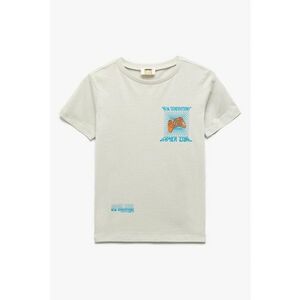 Tricou din bumbac cu decolteu la baza gatului imagine