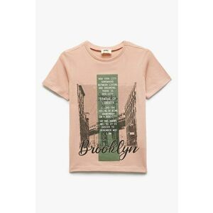 Tricou cu imprimeu grafic si text imagine