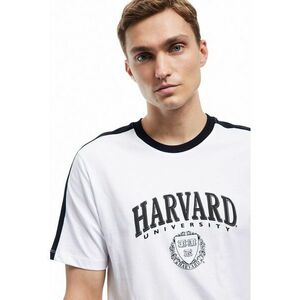 Tricou din bumbac cu imprimeu college imagine