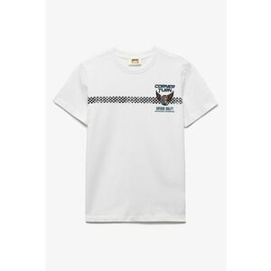 Tricou cu decolteu rotund si imprimeu imagine