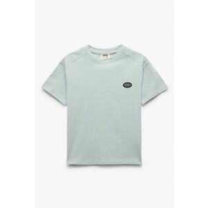 Tricou din bumbac cu decolteu la baza gatului imagine