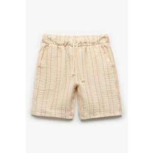 Pantaloni scurti cu model in dungi si snururi de ajustare imagine