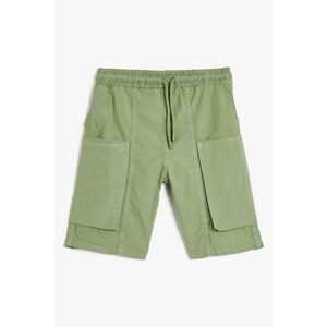 Pantaloni scurti din bumbac cu snururi de ajustare imagine