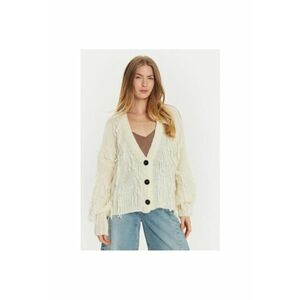 Cardigan dama - 304948756 - Acril/Mohair/Poliamida - One Size INTL - Bej imagine