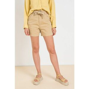 Pantaloni scurti cu talie inalta si snur imagine