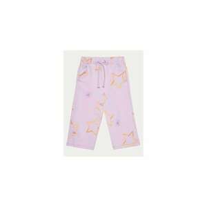 Pantaloni fete - 304271052 - Bumbac - Violet imagine