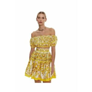 Top dama F755RT HH5BA - Bumbac - Galben imagine