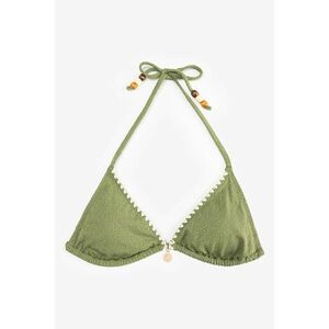 Sutien triunghiular de baie cu broderie si accesoriu imagine