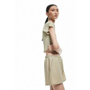 Pantaloni scurti cu talie inalta si buzunare laterale imagine