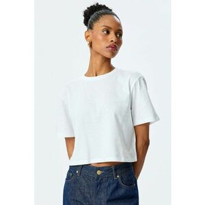 Tricou crop cu decolteu la baza gatului imagine