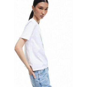 Tricou de bumbac cu imprimeu text imagine