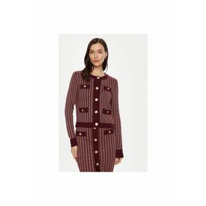 Cardigan dama - 304449109 - Viscoza/Poliester/Lurex - Rosu imagine