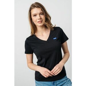 Tricou slim fit cu decolteu in V imagine