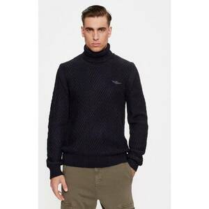 Bluza barbati - 303318734 - Acril/Viscoza/Lana Alpaca - Albastru imagine