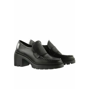 Mocasini dama - Hogl - casual - piele naturala - negru - tocuri inalte imagine