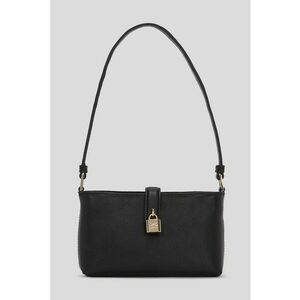 Geanta de piele cu bareta de umar si lacatel cu logo stantat imagine