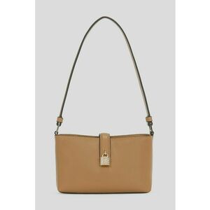 Geanta de piele cu bareta de umar si lacatel cu logo stantat imagine