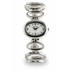 Ceas dama curea otel - carcasa 26-30 mm - rezistenta la apa 5 ATM - argintiu imagine