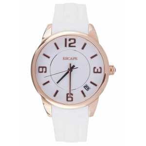 Ceas dama curea silicon alb - carcasa otel - 31-34 mm - rezistenta apa 5 ATM imagine