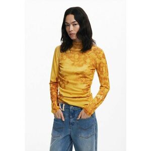 Pulover tricotat fin cu model floral imagine