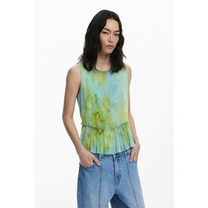 Top plisat cu peplum imagine