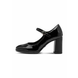 Pantofi din piele ecologica cu toc masiv imagine