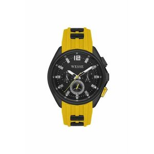 Ceas barbatesc WWG401905 - carcasa 47 mm - curea din silicon galben - culoare neagra imagine