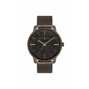 Ceas barbatesc MEX3195 - curea din otel - carcasa rotunda - negru - 44 mm imagine