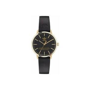 Ceas dama inox - curea silicon - negru - auriu imagine