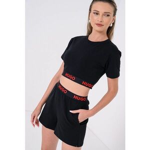 Pantaloni scurti de pijama cu banda logo in talie imagine