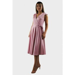 Rochie din satin cu decolteu in V imagine