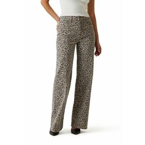 Pantaloni drepti cu animal print imagine