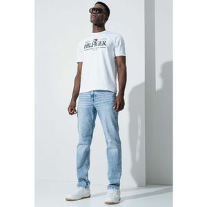 Tricou regular-fit cu decolteu la baza gatului si logo imagine