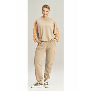 Set trening dama bej - bumbac 90% - elastan 10% - croiala lejera - design modern - imagine