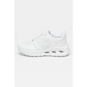 Pantofi sport wedge de plasa cu insertii de piele ecologica imagine