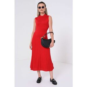 Rochie lunga cu pliuri - din lyocell si matase imagine