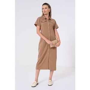 Rochie lunga dreapta cu nasturi imagine