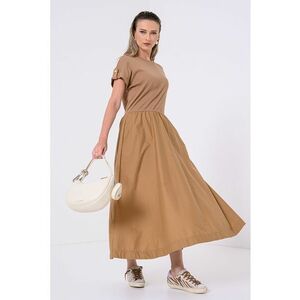 Rochie cu croiala A din amestec de bumbac organic imagine