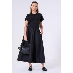 Rochie cu croiala A din amestec de bumbac organic imagine