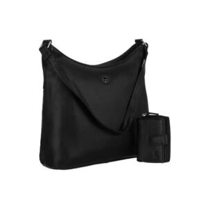 Geanta de umar din piele naturala - neagra - cu portofel RFID inclus imagine