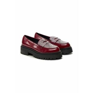 Mocasini dama - piele ecologica - burgundy imagine