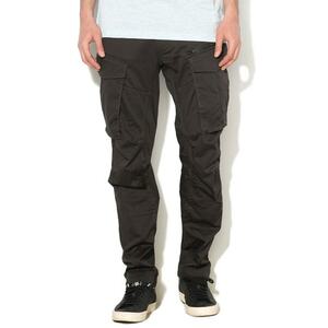 Pantaloni cargo gri inchis cu croiala conica Rovic imagine